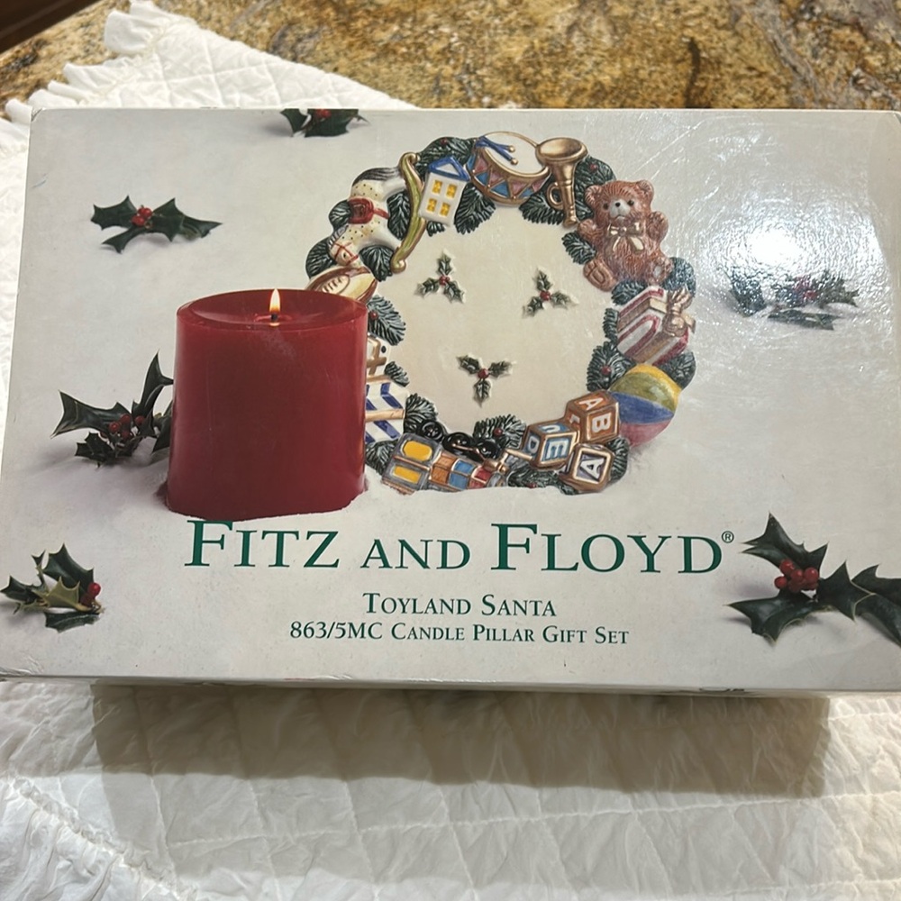 Vintage Fitz and Floyd candle gift set